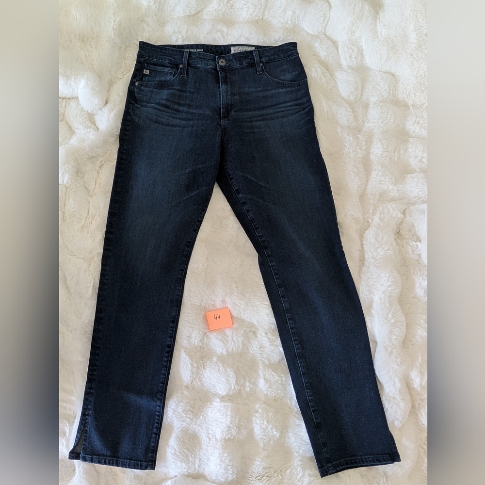 Anthropologie High Rise Stevie Slim Straight Ankle Jean // Dark Wash
